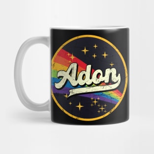 Adon // Rainbow In Space Vintage Grunge-Style Mug